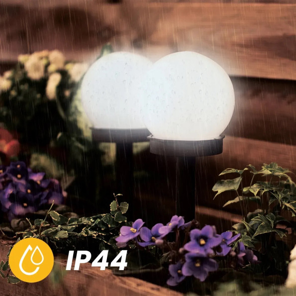 Набір білих садових куль 10 см на сонячній батареї 6 шт ATRIS -
                                                        Фото 7